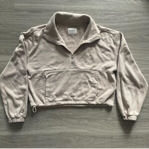 Cozy Beige Quarter-Zip Pullover